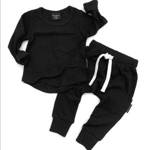 Little Bipsy thermal jogger set 3-6 months black